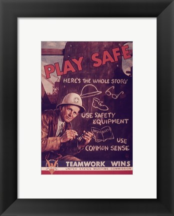 Framed Play Safe Print