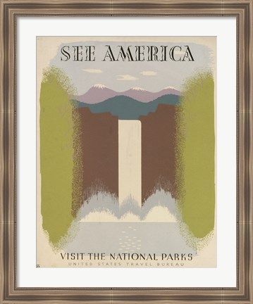 Framed See America Visit the National Parks Print