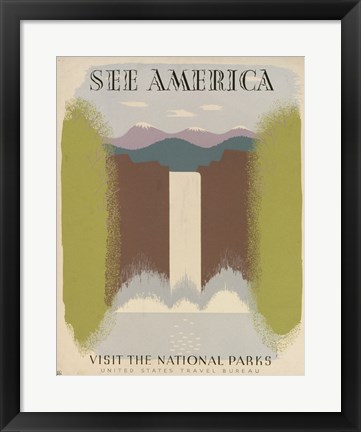 Framed See America Visit the National Parks Print