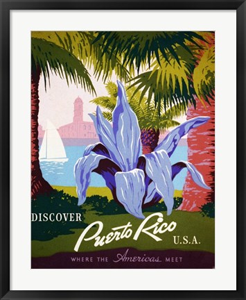 Framed Discover Puerto Rico Print