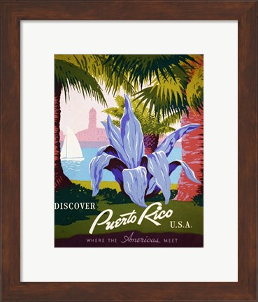 Framed Discover Puerto Rico Print