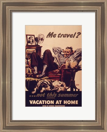 Framed Vacation At Home Print