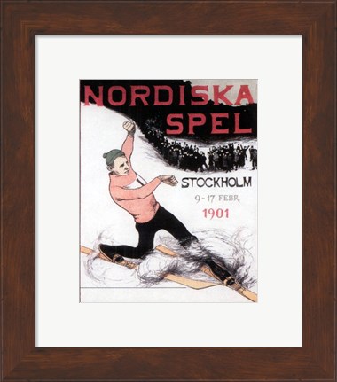 Framed Nordiska spel affisch 1901 Print