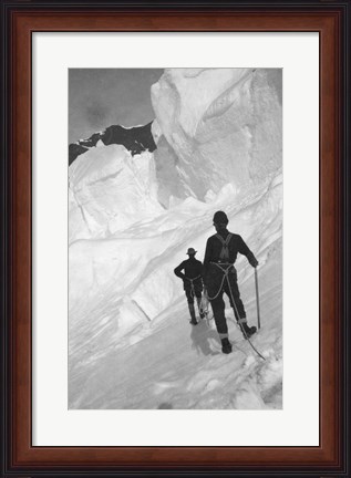 Framed Climbing Mt Mckinley Print