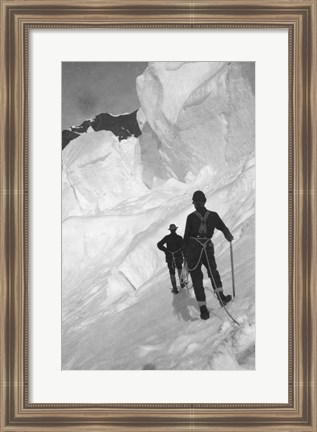 Framed Climbing Mt Mckinley Print