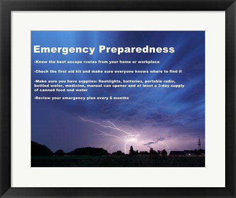 Framed Emergency Preparedness Print