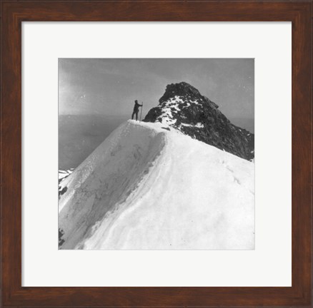 Framed Washington - Mount Rainier Top of Gibralter Rock Print