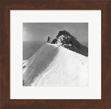 Framed Washington - Mount Rainier Top of Gibralter Rock Print