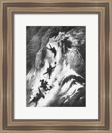 Framed Matterhorn disaster Gustav Dore Print