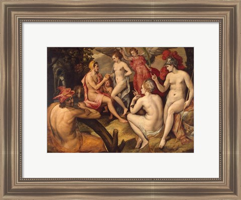 Framed Frans Floris - The Judgment of Paris - Aphrodite Print