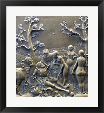 Framed Judgement of Paris, c. 1529, Solnhofen limestone Aphrodite Print