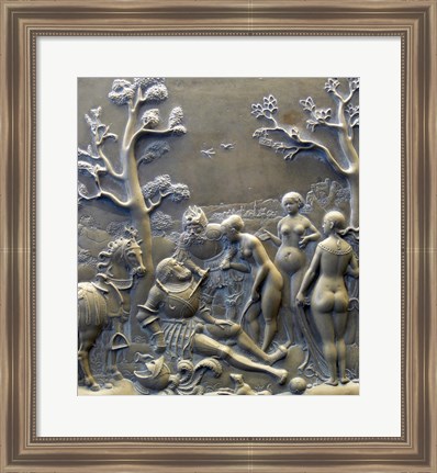 Framed Judgement of Paris, c. 1529, Solnhofen limestone Aphrodite Print