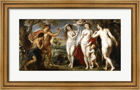 Framed Peter Paul Rubens the judgement of Paris Print