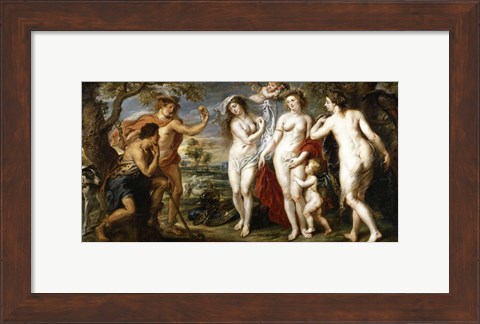 Framed Peter Paul Rubens the judgement of Paris Print