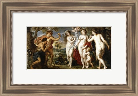 Framed Peter Paul Rubens the judgement of Paris Print