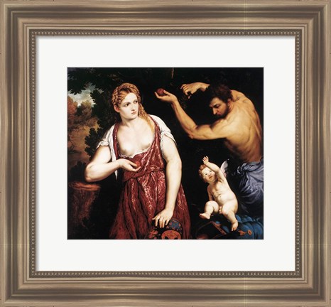 Framed Venus, Mars and Cupid Print