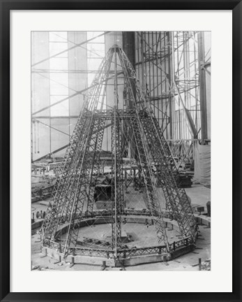 Framed Rear Frame Constructing New German Zeppelin Print