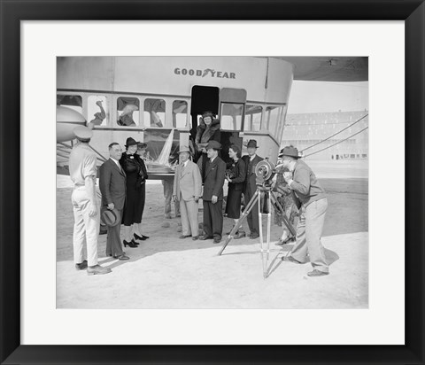 Framed Goodyear Blimp, Golden Gate City 1938 Print