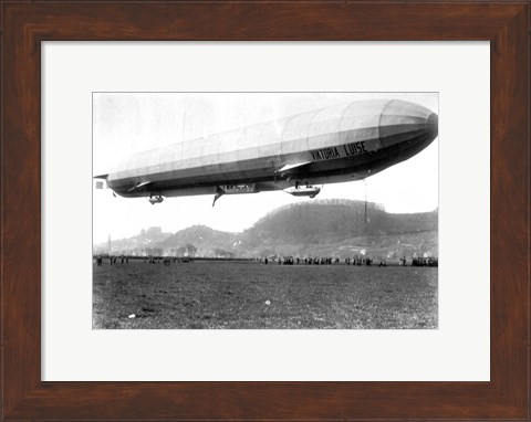 Framed Zeppelin Airship LZ 11 Viktoria Luise on May 5, 1912 in Marburg Print