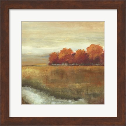 Framed Orange Treescape II Print