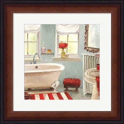 Framed Tranquil Bath II Print