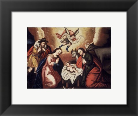 Framed Nativity Print