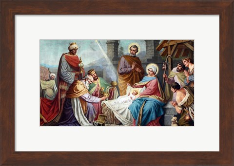 Framed Adoration of the Shepherds and the Magi Print