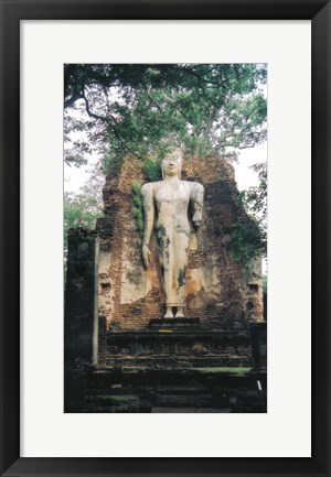 Framed Standing Buddha Wat Phra Si Iriyabot Print