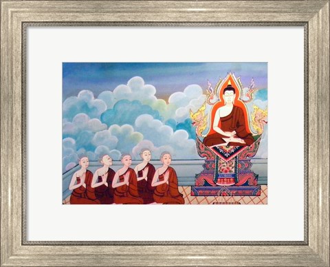 Framed Paintings of Life of Gautama Buddha Print