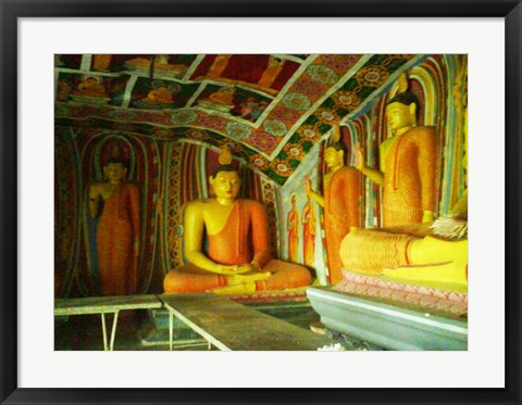 Framed Buddha Statues Ibbagala Viharay Print