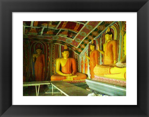 Framed Buddha Statues Ibbagala Viharay Print