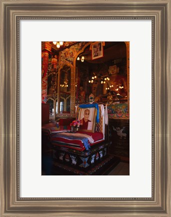 Framed Buddha Shrine, Ivolga, Russia Print