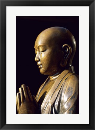 Framed Close-up of a Buddha Statue, Asakusa Kannon Temple, Tokyo, Japan Print