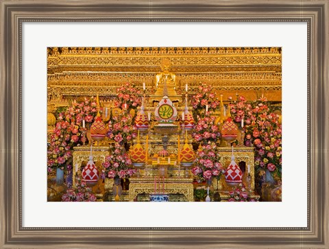 Framed Statue of Buddha in a Temple,  Bangkok, Thailand Print