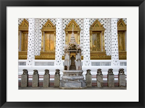 Framed Statue of Buddha in a Temple, Wat Arun, Bangkok, Thailand Print