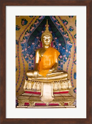 Framed Statue of Buddha in a temple, Wat Arun, Bangkok, Thailand Print