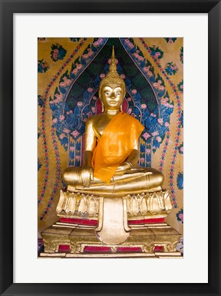 Framed Statue of Buddha in a temple, Wat Arun, Bangkok, Thailand Print