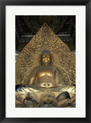 Framed Buddha Byodo-in Temple Oahu, Hawaii, USA Print