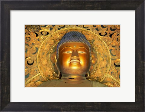 Framed Buddha Byodo-in Temple Oahu, Hawaii, USA Print