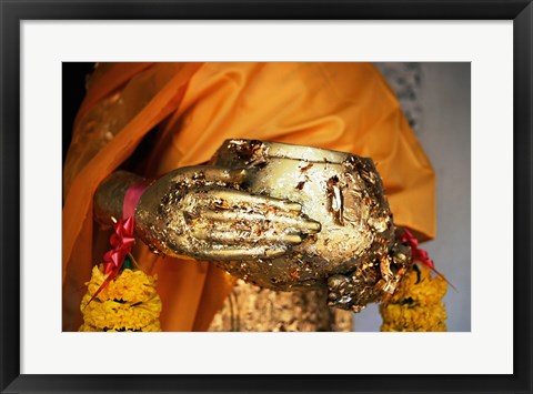 Framed Buddha Hands, Phra Pathom Chedi, Nakhon Pathom, Thailand Print