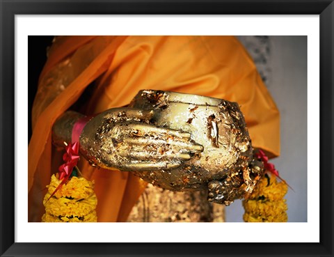 Framed Buddha Hands, Phra Pathom Chedi, Nakhon Pathom, Thailand Print