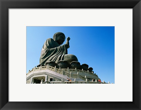 Framed Statue of Buddha, Po Lin Monastery, Hong Kong, China Print