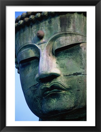 Framed Close-up of a statue of Buddha, Daibutsu, Kamakura, Tokyo, Japan Print