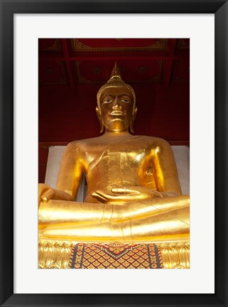 Framed Statue of Buddha, Ayutthaya, Thailand Print