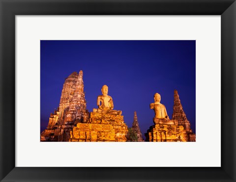 Framed Buddha at a Temple,  Ayutthaya Historical Park, Thailand Print