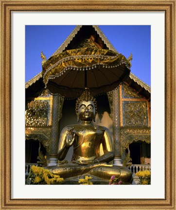 Framed Statue of Buddha, Wat Phra Sing, Chiang Mai Province, Thailand Print