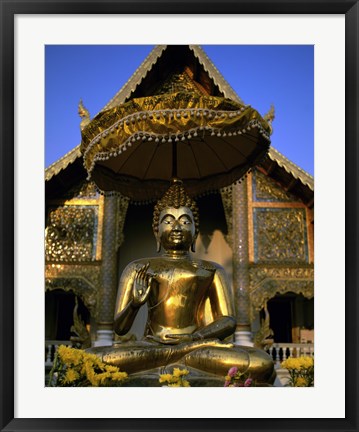 Framed Statue of Buddha, Wat Phra Sing, Chiang Mai Province, Thailand Print