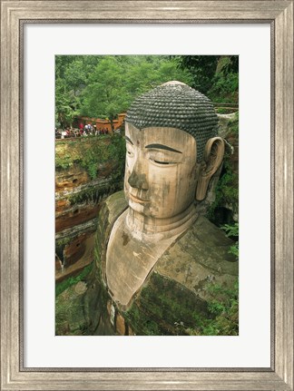 Framed Giant Buddha Statue, Leshan, China Print