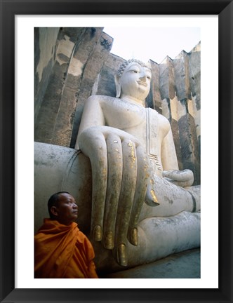 Framed Close-up of the Seated Buddha, Wat Si Chum, Sukhothai, Thailand Print