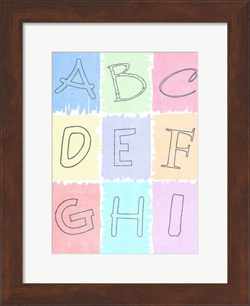 Framed Alphabet I Print